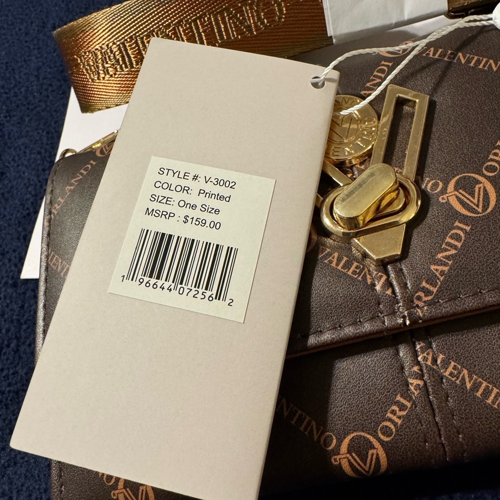 Valentino Orlandi Gold and Brown Crossbody - Picture 4 of 8